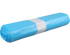 Plastic zak 70x110 T25 blauw. 25x20st per doos. Prijs is per rol.